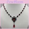 Gothic Rose Pendant Necklace With Cross Chain Alloy Jewelry For Women And Men