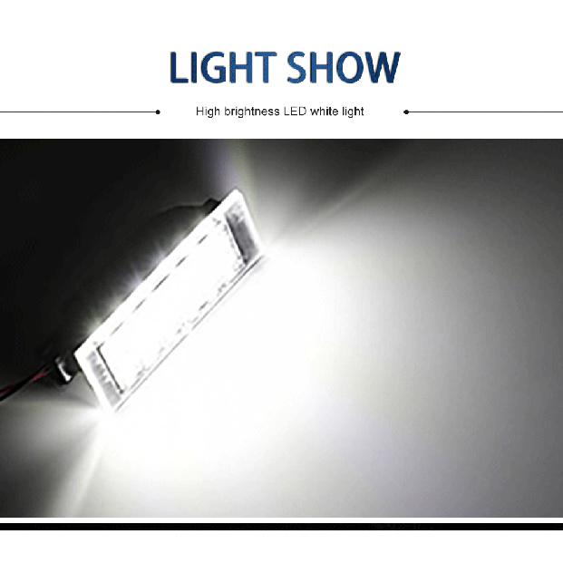 2Pcs Car LED License Number Plate Lights For Renault Vel Satis Clio 3 4 Espace 4 Twingo 2 Megane 2 3 Grandtour Laguna 2 3 Master License Plate Lights