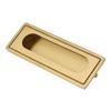 Brass Recessed Handle 105x38x11.5mm Flat Finger Pull Design Flush Pull Handle With 2 Installation Screws Brass Cabinet Hardware