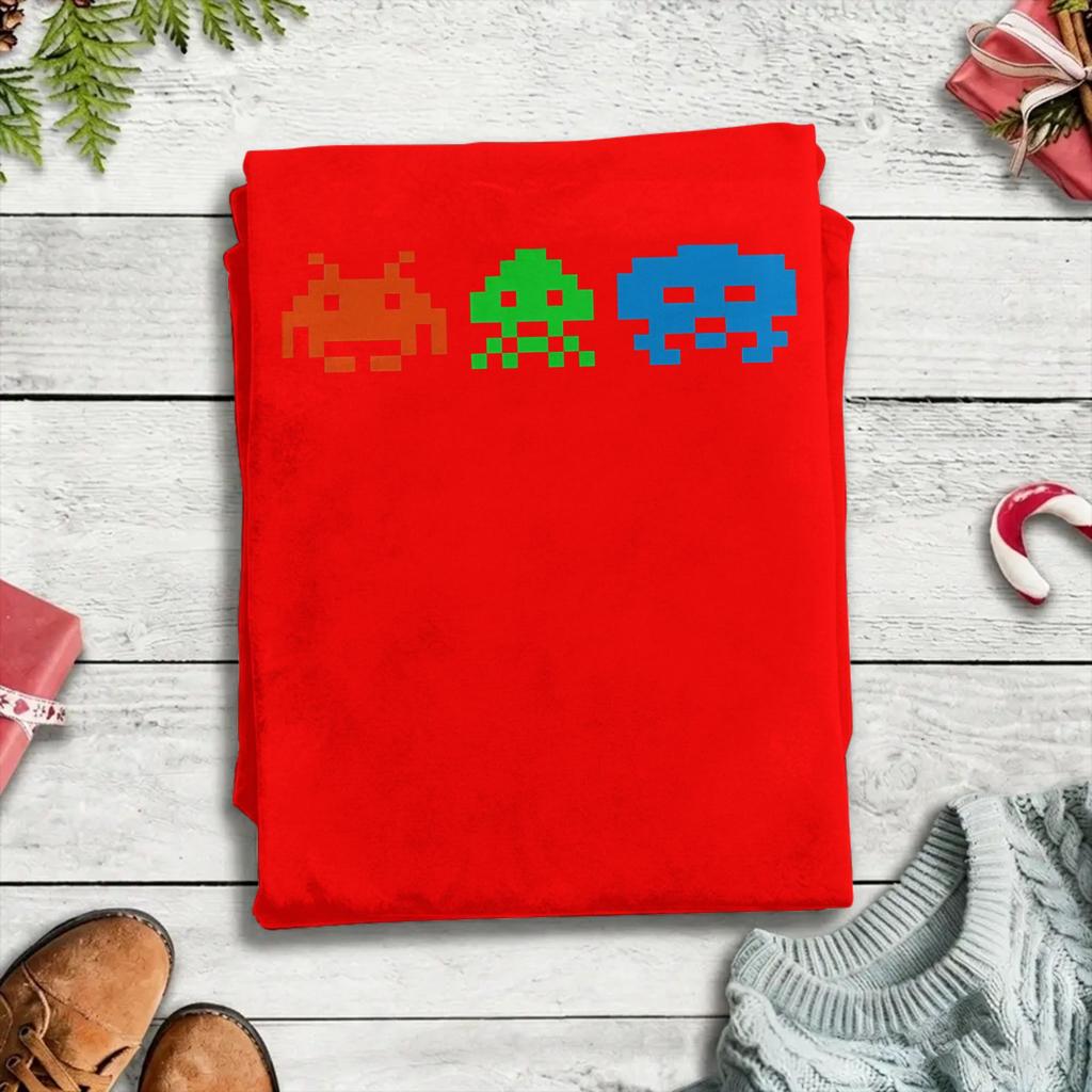 Space Invaders Cotton TShirt For Unisex Summer Aesthetic T Shirts O Neck Hipster Tee Shirt Big Size Hot Sale Clothes