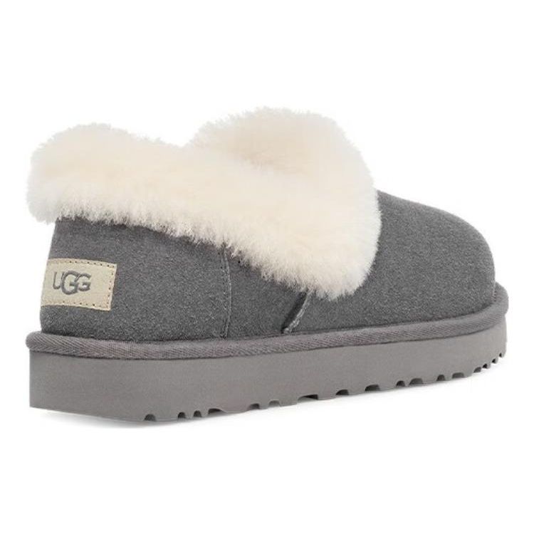UGG Nita Sheepskin Warm Comfortable Casual Ankle Loafers Women Loafers Lighthouse-Grey 1119002-LGRY