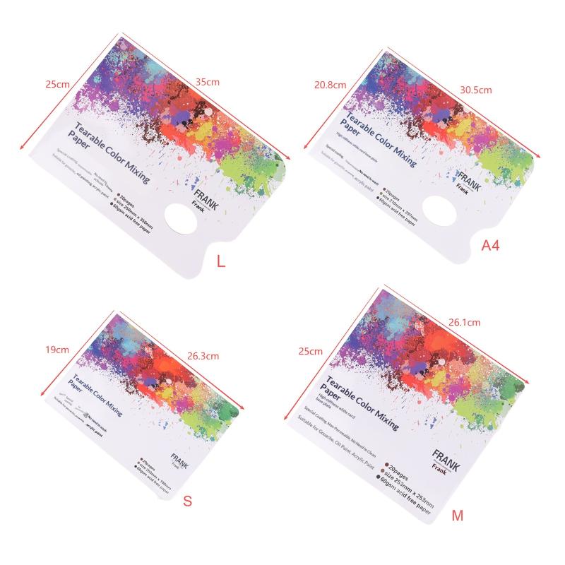 Disposable Tear Off Palette Paper Pad Paint Palette for Artists Watercolor Oil Acrylic Gouache Painting Supplies