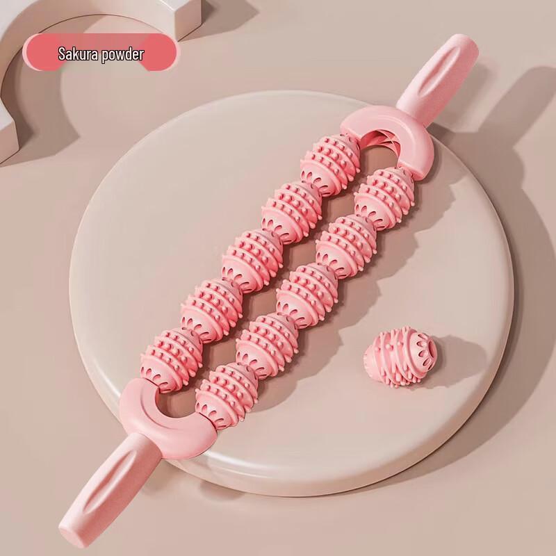 WEZHO Double-Row 10-Wheel Yoga Massage Stick