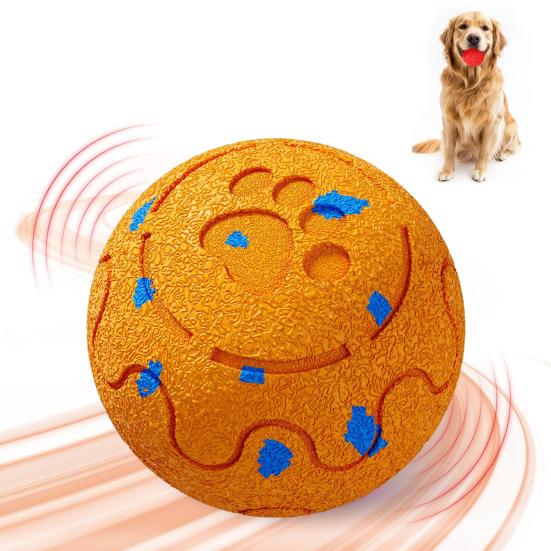 Elektrischer Haustierspielzeugball Automatischer hüpfender interaktiver Hundespielzeug mit intelligenter Hindernisvermeidung Touch-Wake-Up-Design Bissfestes Hundespielzeug