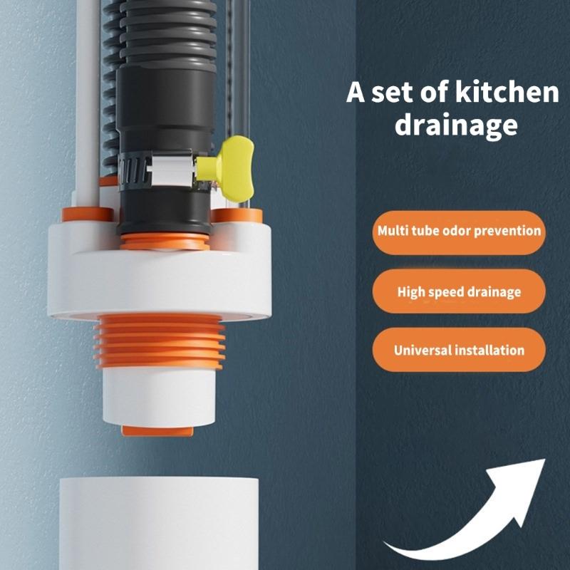 Washing Machine Floor Drain Pipe Tees Pipe Drainpipe Connector Floor Drain Adapter Sewer Elbow Pipe Tees Joint Connector