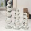 VaHppy Großer Glas-Analplug Backyard-Spielzeug 3/4/5 Kugeln SM BDSM Gay Analmasturbation Prostata-Massage Erwachsenenspiel Sexspielzeug