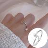 Exquisiter offener Goldring: Japanischer & Koreanischer Stil, Dünnes Band mit Diamanten besetzt, Stapelbarer & Eleganter Fingerschmuck