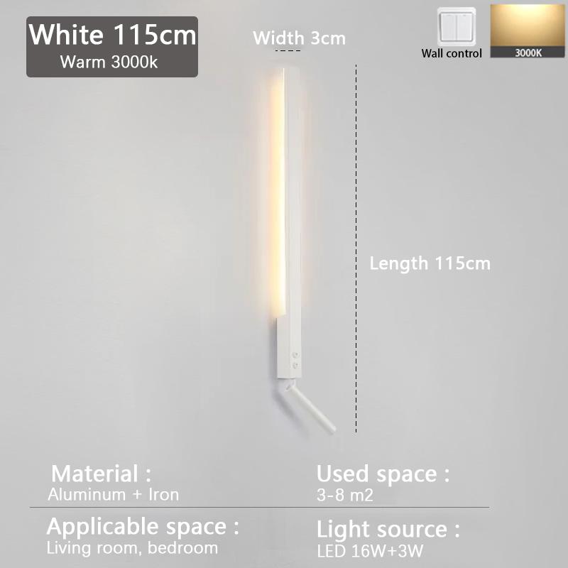 Italian Minimalist LED Wall Lamp Modern Bedroom Bedside Spotlight Creative Living Room Background Wall Ambient Light