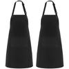 Delantal de Cocina Rayado Halter Unisex para Hogar y Personal de Comedor