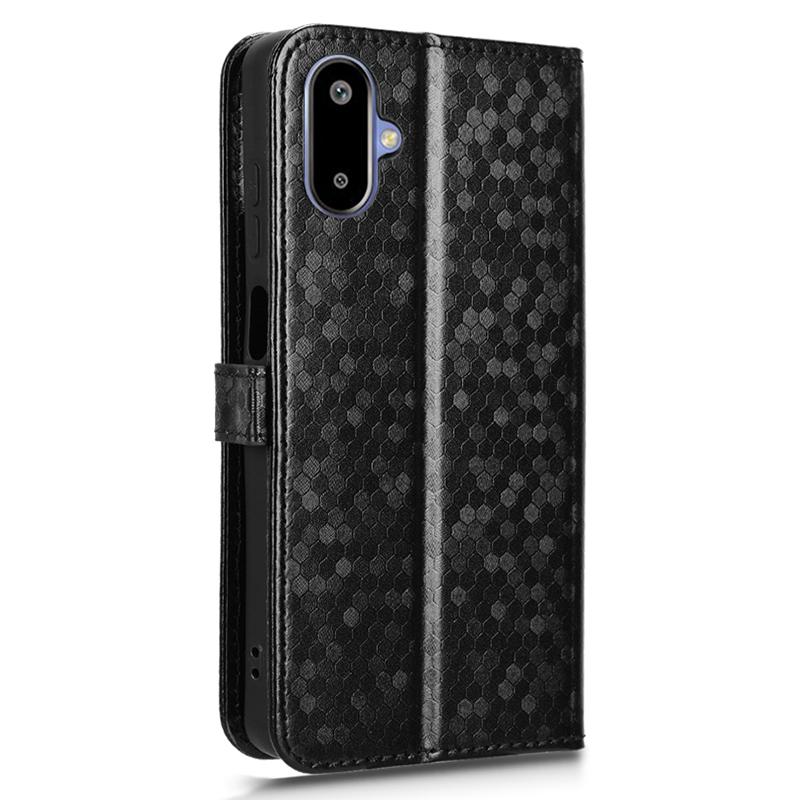 For Samsung Galaxy F06 5G/M06 5G Wallet Case Dot Pattern Imprint PU Leather Phone Cover