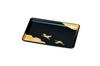 Nakatani Brothers "Yamanaka Lacquer" 7.0 Business Card Tray, Black, Gold and Silver Leaf Maki-e, Shokaku Design, 37-1615
