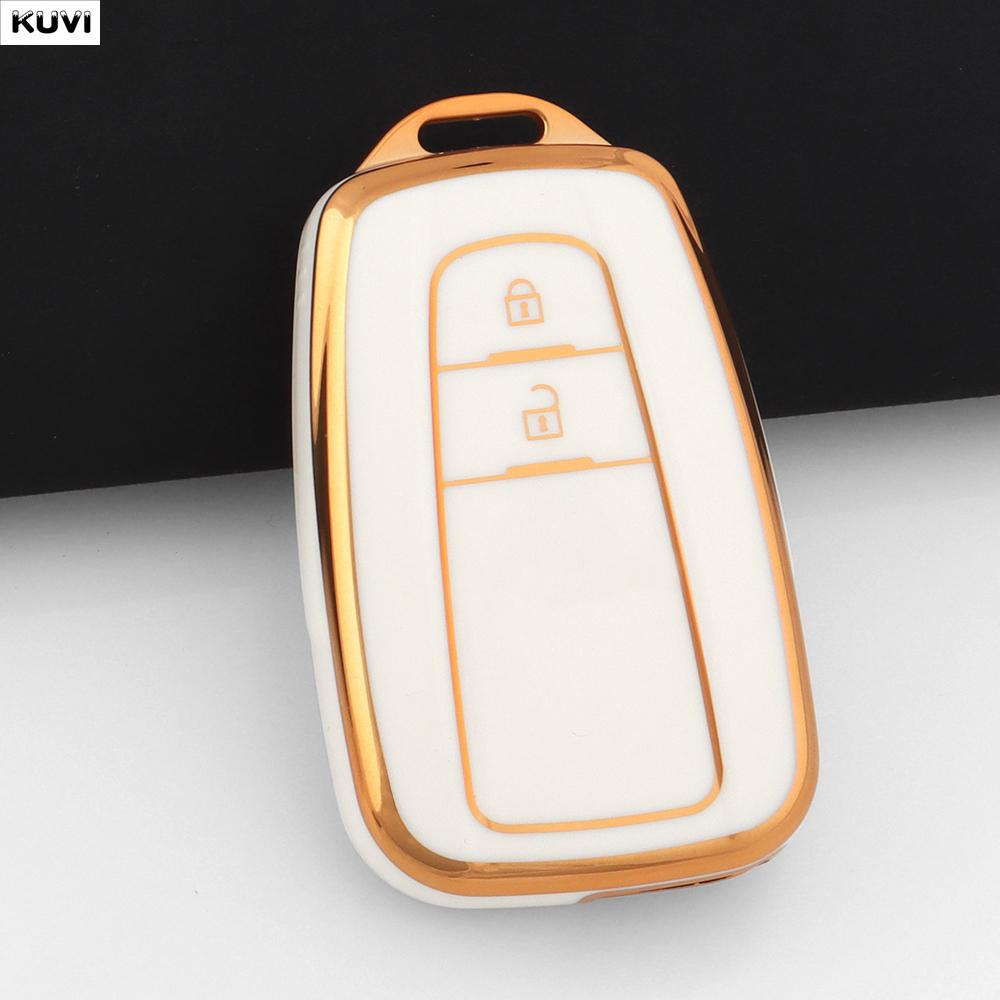 2 3 4 Buttons Hot TPU Car Key Case Fob Keychain Shell For Toyota CHR Camry Corolla RAV4 Highlander C-HR Prius Land Cruiser Prado