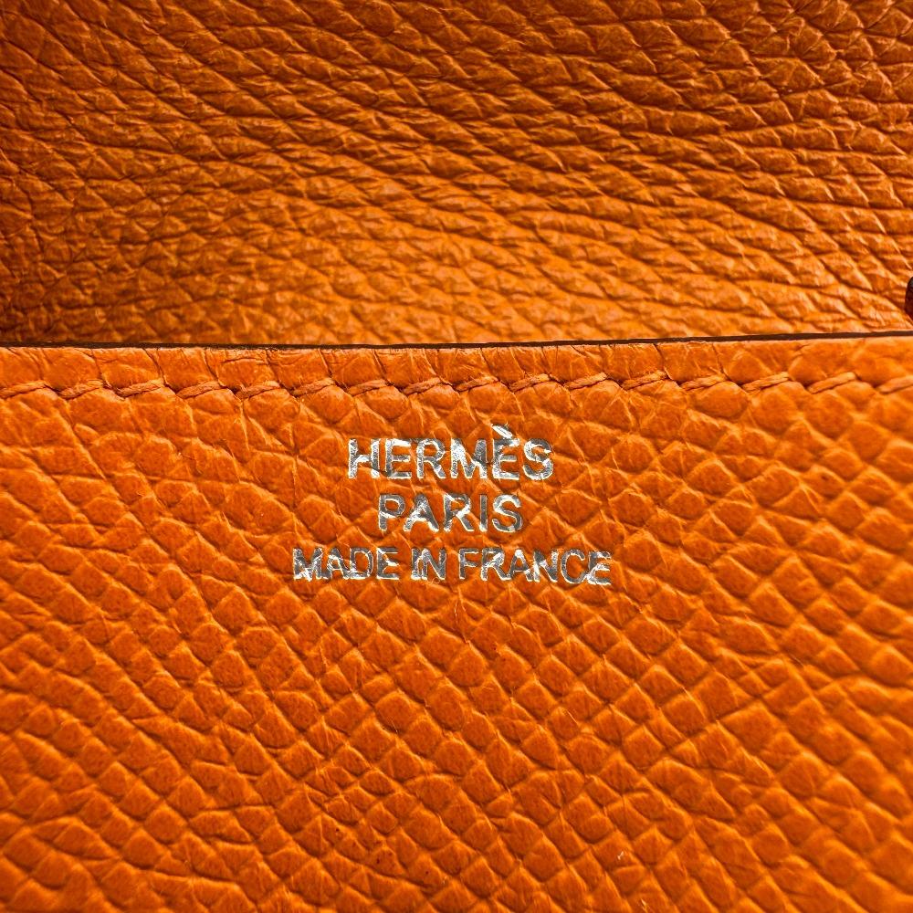 Hermes Porta-moedas Epsom Revan Gado Laranja Epsom Usado