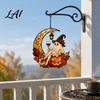Creative Gift for Family 2D Ghost Moon Pumpkin Acrylic Suncatcher Halloween Window Holiday Friends Hanging Ornament Autumn Thanksgiving Garden Yard