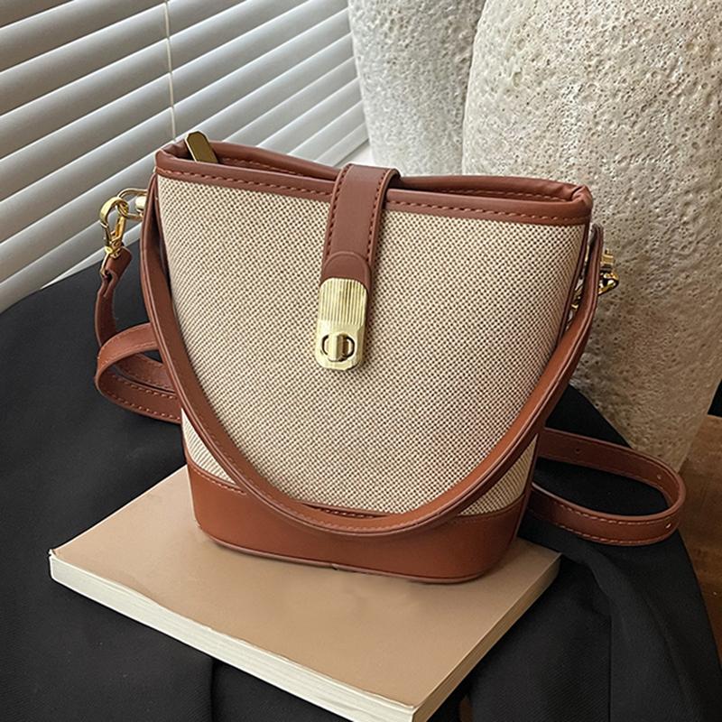 Fashionable Casual Women's Shoulder Bag, Retro Bucket Bag, Fashionable Crossbody Bag, Casual Handbag