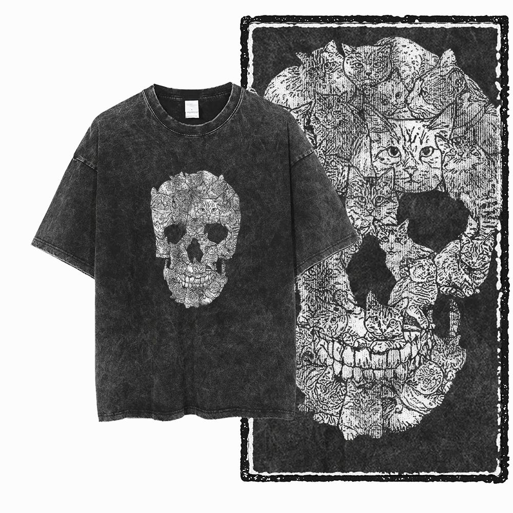 x51-x70 StreetTHEME Exclusive Graphic Unisex Cotton Acid Washed T Shirt Cool Vintage Streetwear Men Tshirts Big Size Tee for men