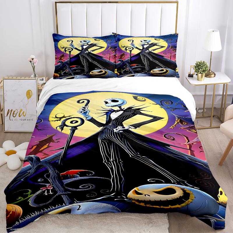 3Pcs Nightmare Before Christmas Bedding Sets For All Sizes New 3D Printed Bed Cover Comforter Duvet Cover Pillowcase Bedroom Decoration