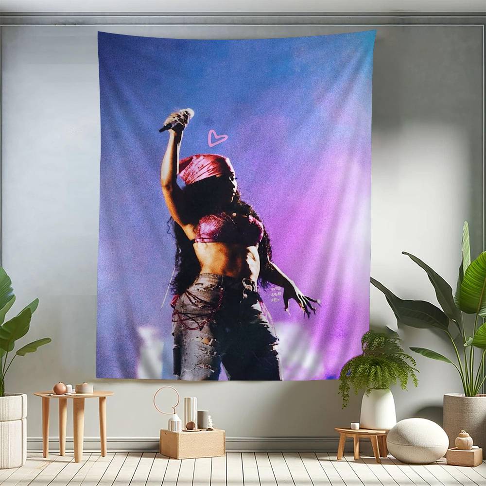 Sängerin Nicki Minaj Hippie Wandbehang Wandteppiche Bohemian Wandteppiche Mandala INS Heimdekoration