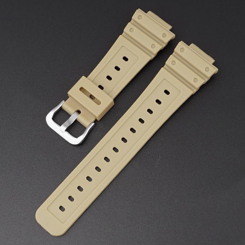 Rubber Strap for Casio G SHOCK GA 2100 DW-5600 Sport Bracelet Watch Band Stainless Steel Buckle TPU 16mm Replacement Wristband