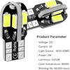 2/5/10/50/100 PCS T10 194 W5W LED Bulbs Car Interior Dome Maps Glove Box Trunk License Plate Lights 12V 5630-8SMD 6000K White Dome Lights 6