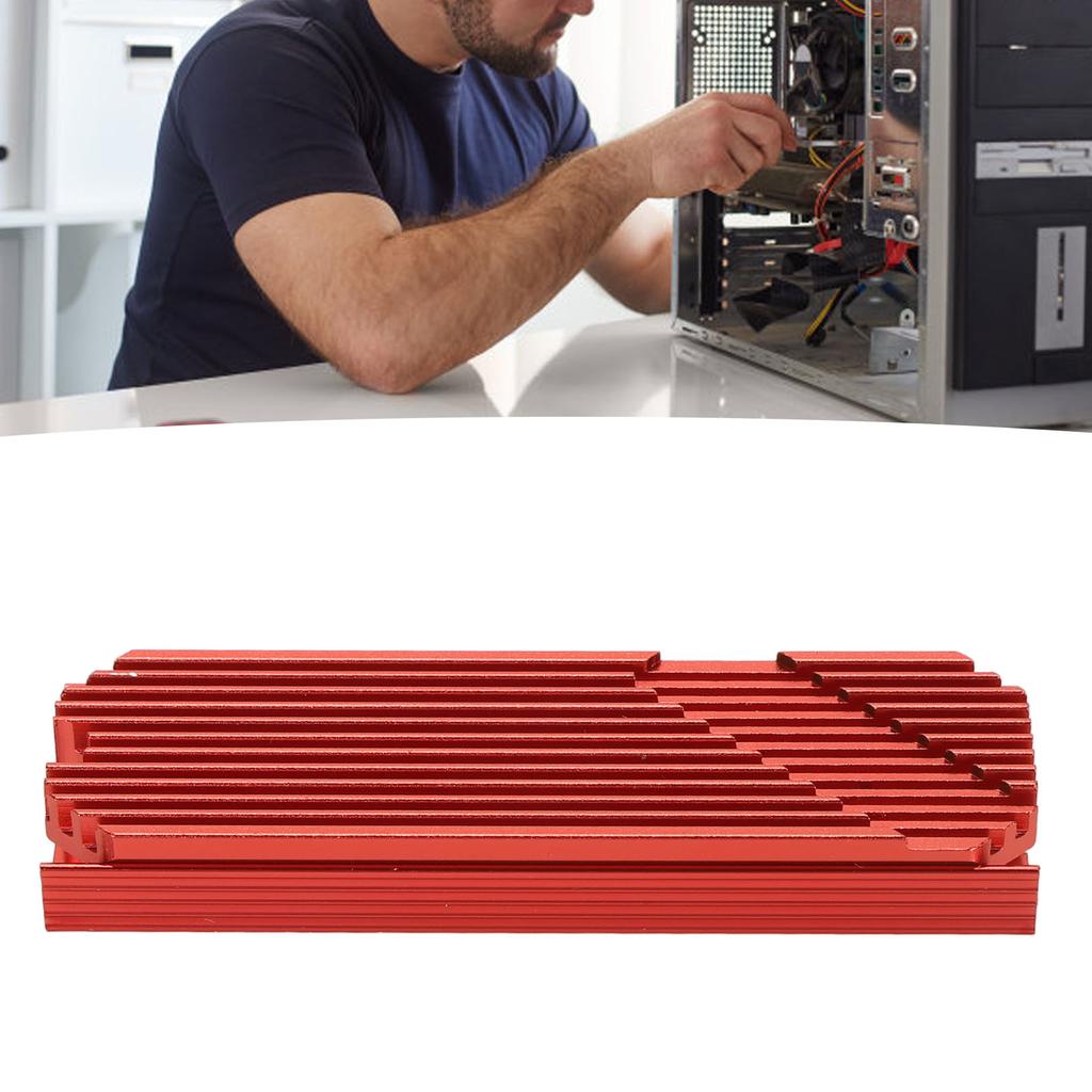 M.2 2280 SSD Heatsink Anodized Aluminium Alloy Fast Heat Conduction M.2 2280 SSD Cooler for Desktop Computer
