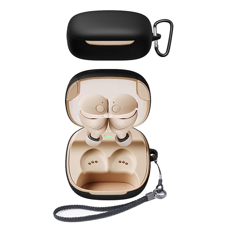 

Audio Technica (Audio Technica) ATH-CKS50TW2 BG(E) for case YAJOJO wireless earphones charging case cover With carabiner and key chain silicone