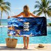 FC Zürich Print Quick Dry Beach Towel Microfiber Absorbent Portable Travel Swimming Towel