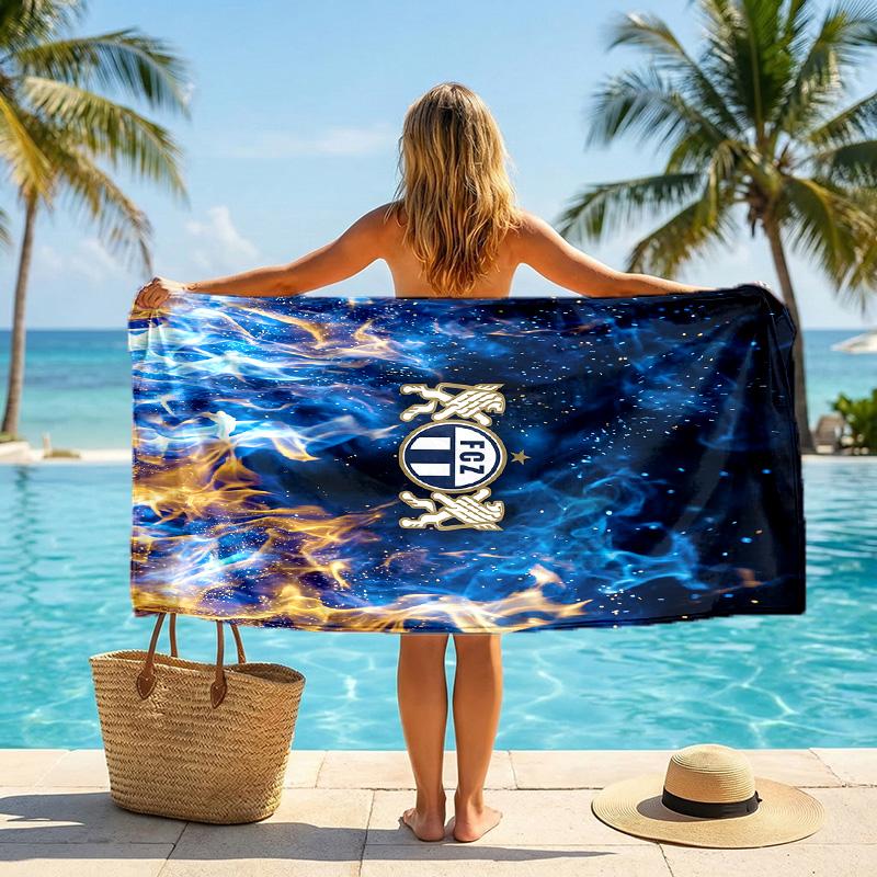 FC Zürich Print Quick Dry Beach Towel Microfiber Absorbent Portable Travel Swimming Towel