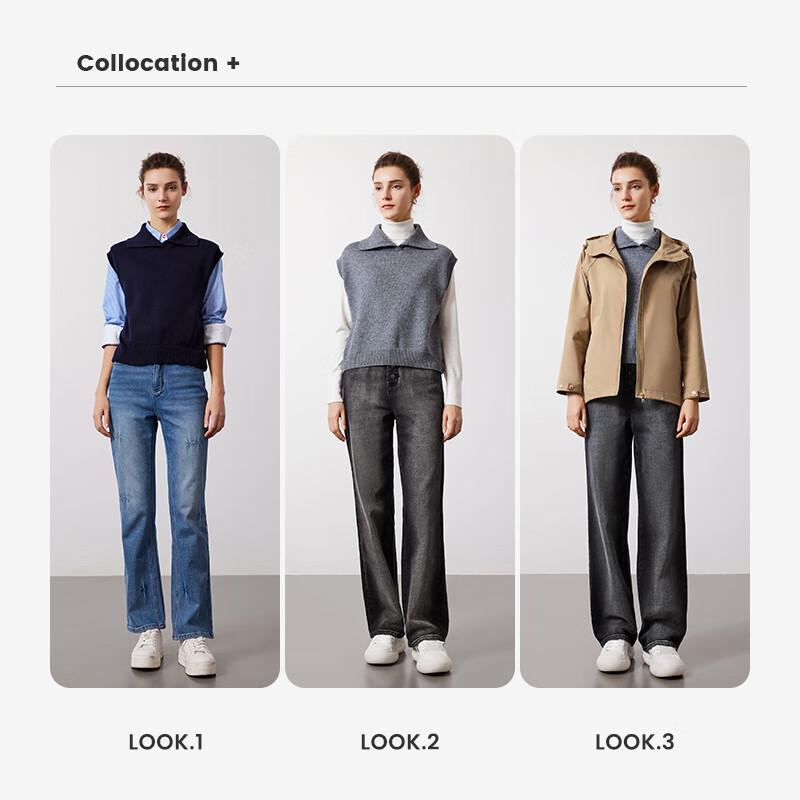 Navigare Women's Sleeveless Ribbed Knit Vest with Collar