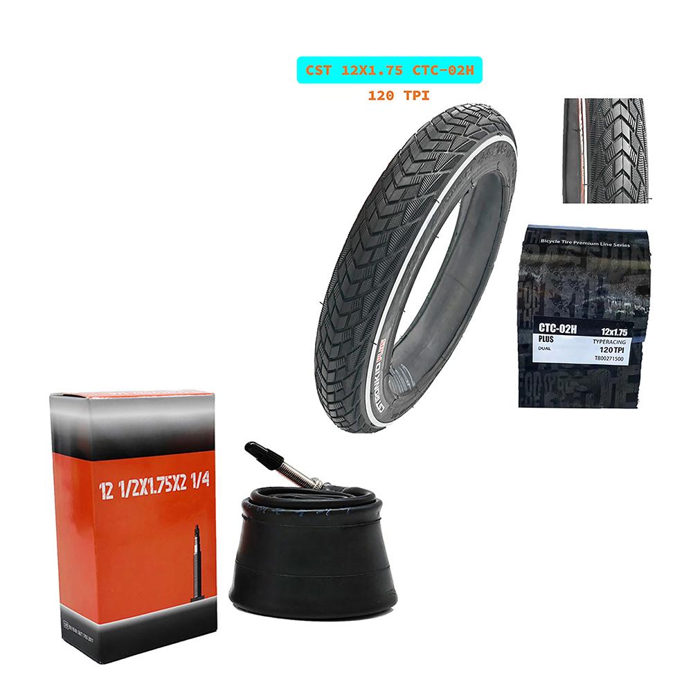 12 Zoll Fahrradreifen 12 1/2 x 1,75 x 2 1/4 (47-203) Innen- und Außereifen Fahrradreifen Bike Explosionssichere Luftlose Reifen Für Faltrad Schieb