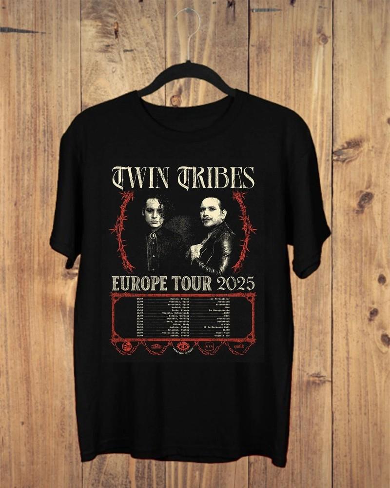 Twin Tribes Band Europe Tour 2025 Cotton T Shirt Full Size S-5XL Unisex T-Shirt S