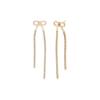 2024 Fashion Women Jewelry Thin CZ Tennis Tassel Chain Cute Bow Earring