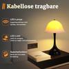Lampe de table LED Nettlife, veilleuse sans fil, 3 couleurs, intensité réglable, commande tactile, noire