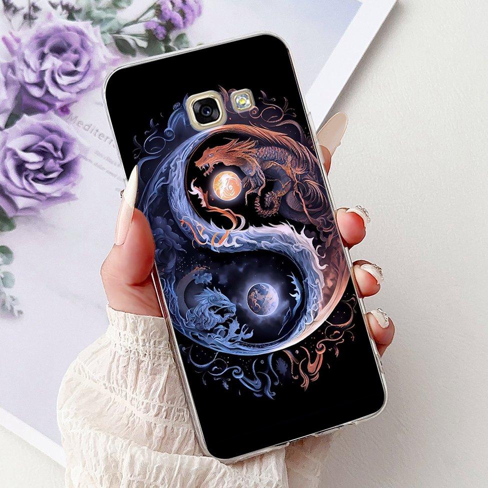Clear For Samsung A5 2017 Case A520F Cute Cat Fashion Flower Funny Cool Painted Back Cover For Samsung Galaxy A5 2017 Phone Case