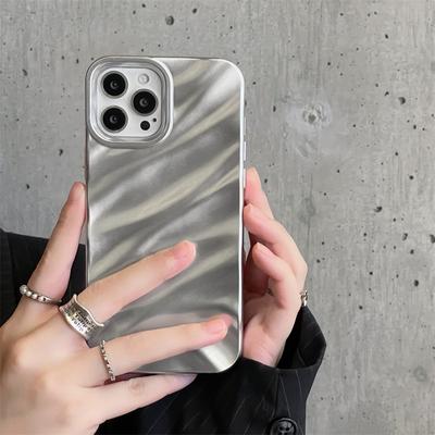 Coque de luxe en silicone souple 3d avec ondulation d'eau mate, étui arrière pour Iphone 14 13 7 8 Plus X Xs 12 Xr Max 11 Pro Se 2 3