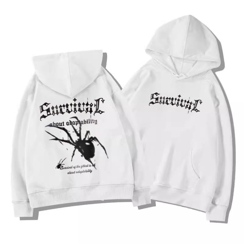 Vintage Style Hiphop Hooded Sweatshirt for Men Winter New Hip Hop Vibe Couple Coat