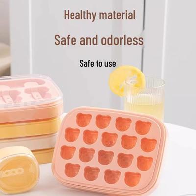 Silicone Ice Cube Mold with Lid for Homemade Ice Cubes