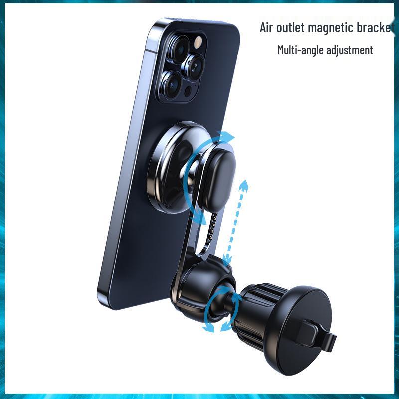 Suport magnetic rotativ 360° pentru telefon de mașină - Aliaj de aluminiu montare pe ventilație