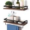 Sturdy Wall Mounted Floating Shelves Multipurpose Floating Shelves Practical Wood Wall Mounted Holder for Bathroom
