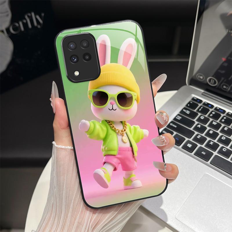 For Samsung M33 M53 Phone Case Trendy Fantasy Design Tempered Glass Hard Bumper For Galaxy M 33 M 53 Full Protection Back Covers