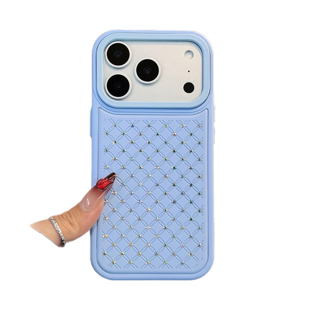 Rhombus flash drill mobile phone case is suitable for iPhone17Pro all-inclusive silicone 16Max anti-drop 15 protective case.