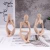 3-teiliges Set Nordisch Minimalistisch Sandstein Mini Denker Skulptur - Heimdeko Kunsthandwerk, Büro Bücherregal, Schlafzimmer Tischplatte Dekora