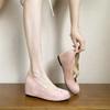 French Style Cross Strap Mary Jane Shoes Women's Vintage Ballet Flats With Hidden Heel Elegant Pumps