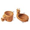 Multistyles Storage Rattan Woven Tea Tray  Restaurant Serving Tabletop Display
