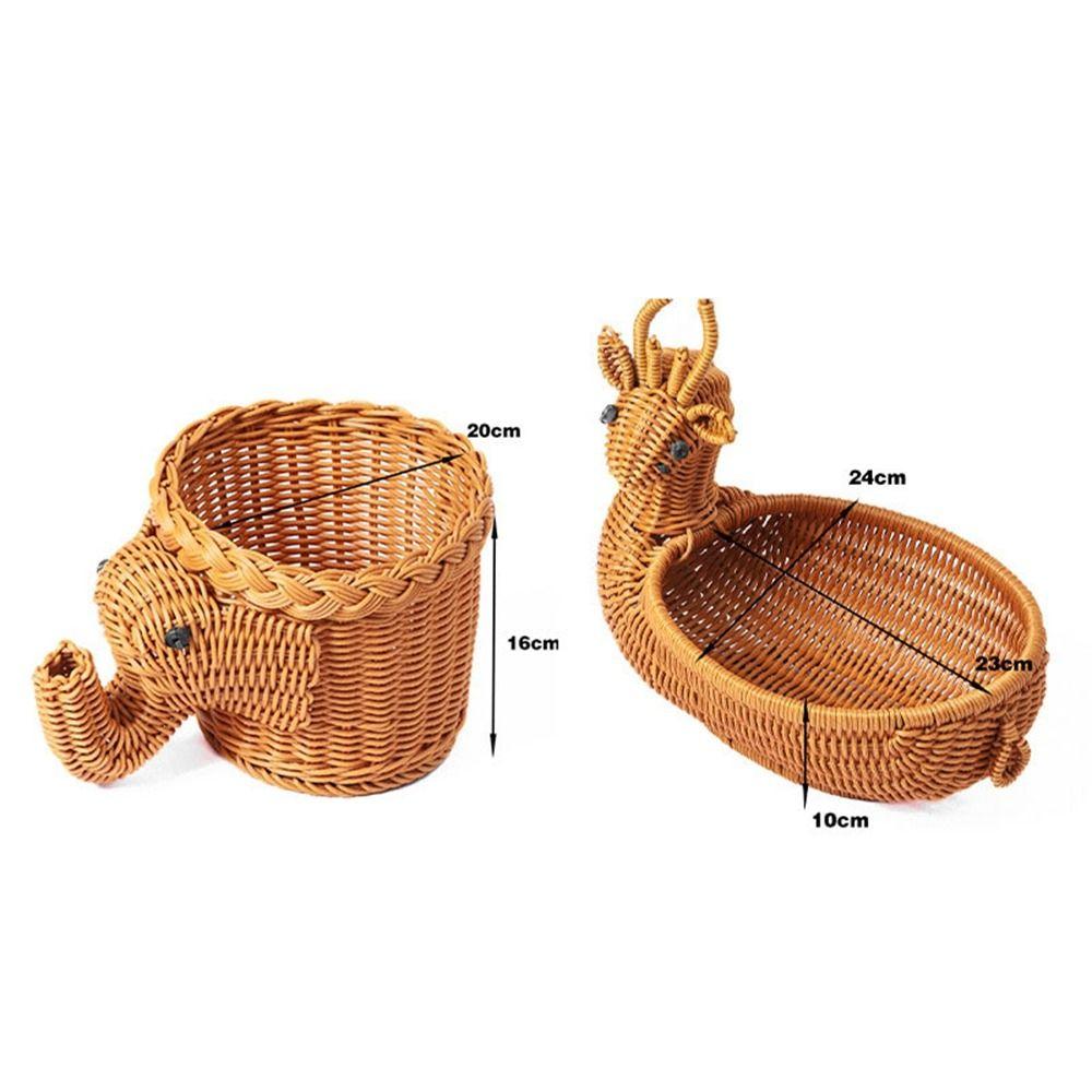 Multistyles Storage Rattan Woven Tea Tray  Restaurant Serving Tabletop Display
