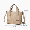 Luxury PU Leather Tote Bag Female High Quality Solid Color Bucket Handbag Women Brand Shoulder Crossbody Bags CLE