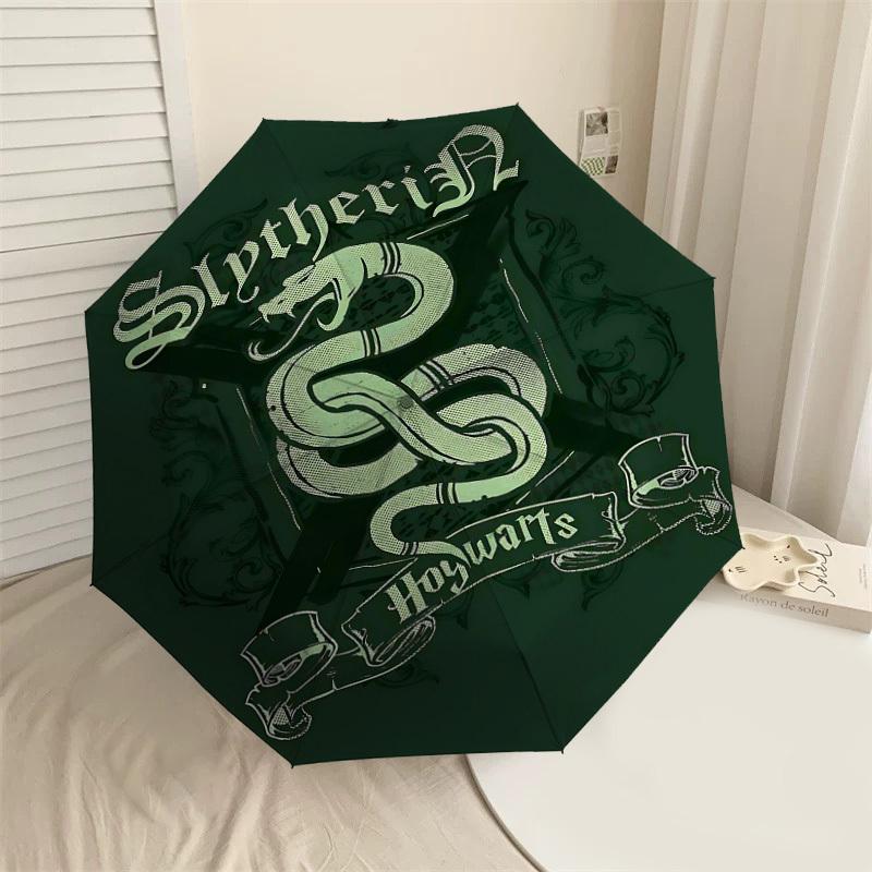 1PC Warner Slytherin Hogwarts Umbrella-8-Rib Reinforced, Automatic Open, Lightweight & Durable-A45