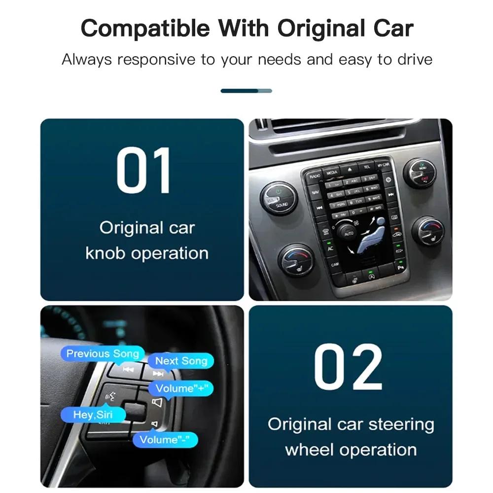 AUTOABC Wireless CarPlay Android Auto Interface Decoder Box Mirror Link For Volvo Xc60 S60l V60 V40 S60 Accessories Airplay