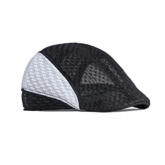 Men Advanced Hat Hollow Out Contrast Color Thin Breathable Soft Sunscreen Washable Men Beret Men Summer Cap Headwear