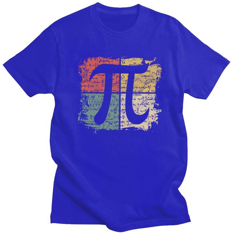 Custom Male Retro Square Pi Symbol Gift T Shirt Short Sleeves Cotton Tshirt Casual Math Equations Teacher Geek Tees Clothing